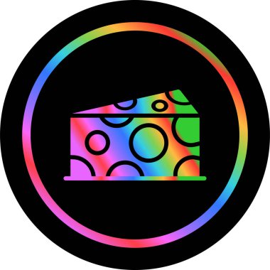 Peynir simgesi web basit illüstrasyon