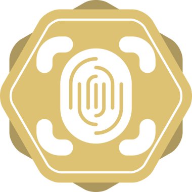 Parmak izi tarayıcısı. Web simgesi basit illüstrasyon