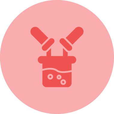 Bilim Deneyi simgesi, vektör illüstrasyonu 