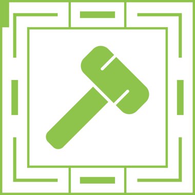 Çekiç ağı simgesi, vektör illüstrasyonu 