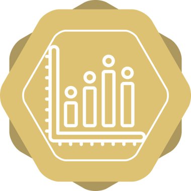 Çubuk Grafik simgesi, vektör illüstrasyonu basit tasarım