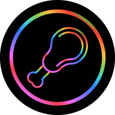 Tavuk simgesinin vektör illüstrasyonu 