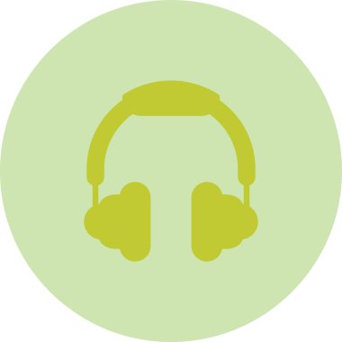 kulaklık simgesi web basit illüstrasyon