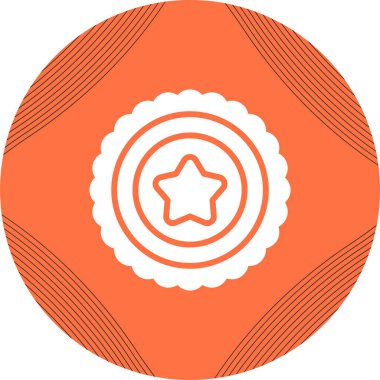 Rozet web simgesi, basit vektör illüstrasyonu
