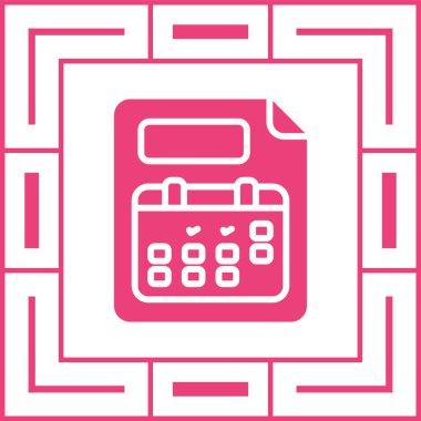 Planlayıcı Web simgesi vektör illüstrasyonu