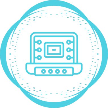 dizüstü bilgisayar simgesi, vektör illüstrasyonu basit tasarım