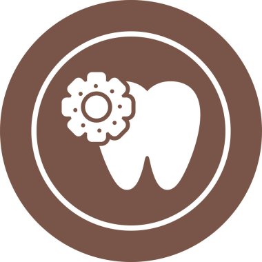 Diş sigortası. Web simgesi basit illüstrasyon