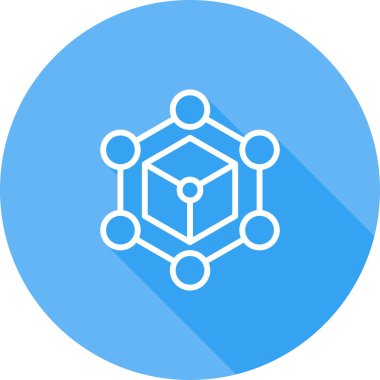 Blockchain ağı. Web simgesi basit illüstrasyon 