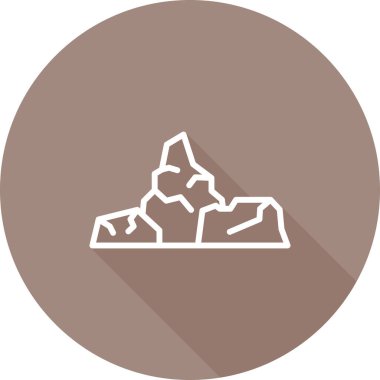 Taş Web simgesi, basit vektör illüstrasyonu