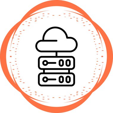 bulut hesaplama simgesi, vektör illüstrasyonu