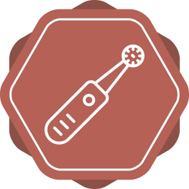 Elektrikli diş fırçası web simgesi, vektör illüstrasyonu