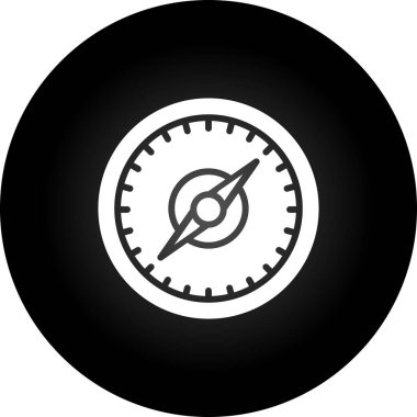 Pusula. Web simgesi basit illüstrasyon