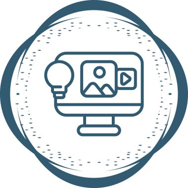 Tasarım Stratejisi web simgesi, vektör illüstrasyonu 