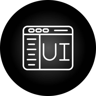 Kullanıcı Arayüzü Web simgesi vektör çizimi