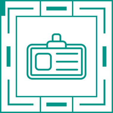 Kartvizit simgesinin vektör illüstrasyonu 