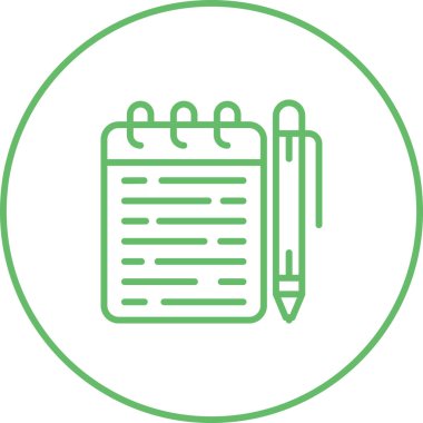 Memo pad modern simgesinin vektör illüstrasyonu