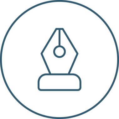 Siyah Nib. Web simgesi basit illüstrasyon