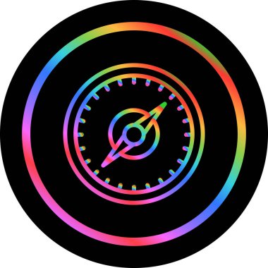 Pusula. Web simgesi basit illüstrasyon