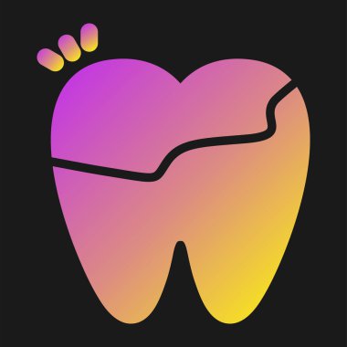 Diş Ağı simgesi, basit vektör illüstrasyonu