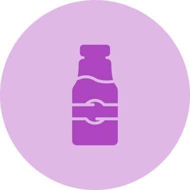 süt şişesi simgesi, vektör illüstrasyonu