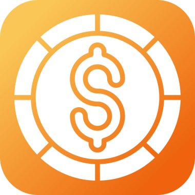 Dolar. Web simgesi basit illüstrasyon 