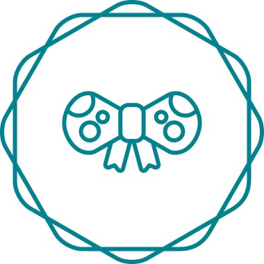 kurdeleli yay simgesi, web illüstrasyonu