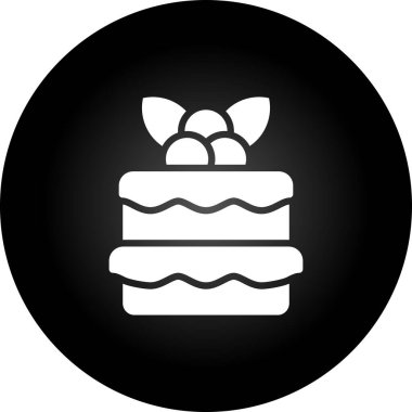 Kek. Web simgesi basit illüstrasyon