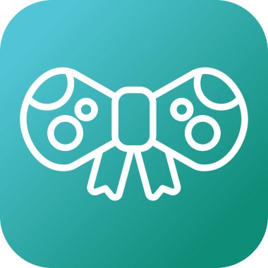 kurdeleli yay simgesi, web illüstrasyonu