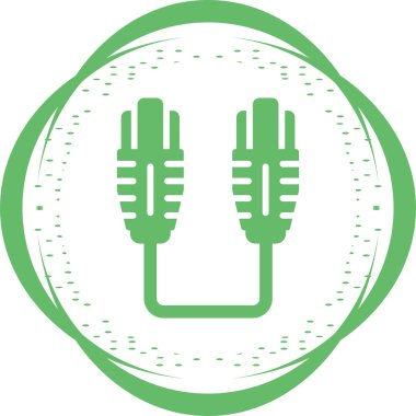 Kablo. Web simgesi basit illüstrasyon