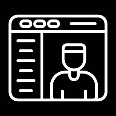 Kimlik kartı simgesi, vektör illüstrasyonu 