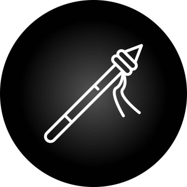 Mızrak simgesi vektör illüstrasyonu 