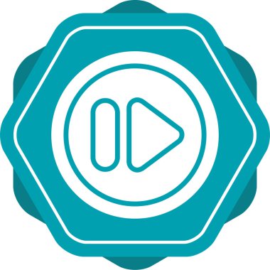 Hızlı ileri düğme vektör illüstrasyonu