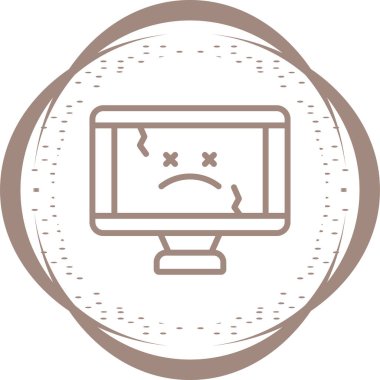 bilgisayar simgesi, vektör illüstrasyonu basit tasarım