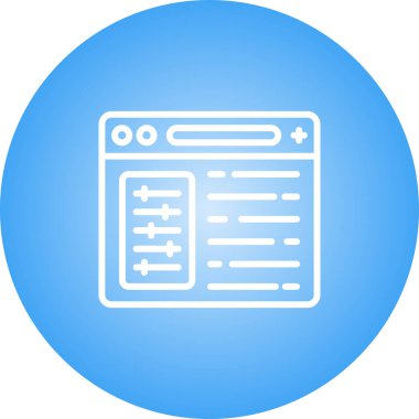 Ayarları satırı simgesi, vektör çizim 