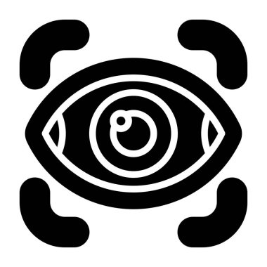 Retina tarayıcısı. Web simgesi basit illüstrasyon