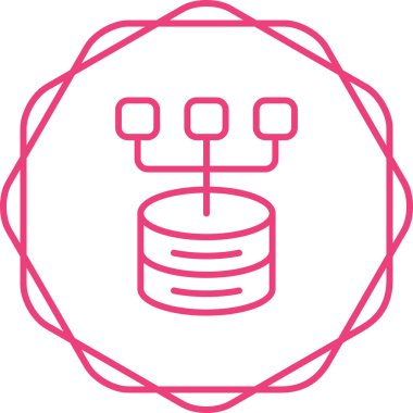 veritabanı. Web simgesi basit illüstrasyon 