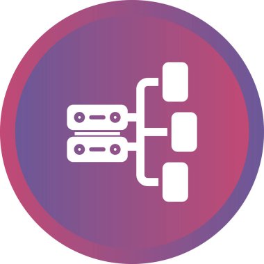 veritabanı. Web simgesi basit illüstrasyon 