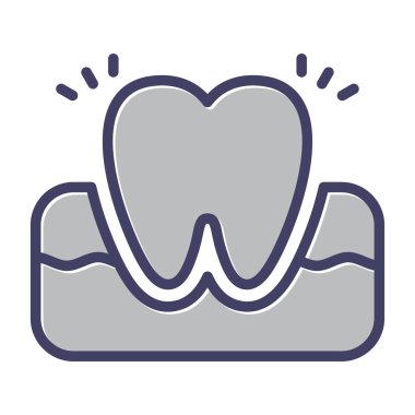 Tooth Extraction Icon, Tooth Pulling or Removal Vector Icon Design clipart