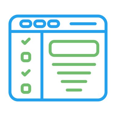 Tasarım Özeti. Web simgesi basit illüstrasyon  