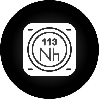 Periyodik tablonun kimyasal elementinin web illüstrasyonu