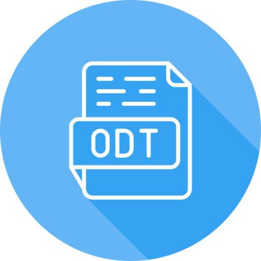 odt dosya biçimi simgesi, vektör illüstrasyonu