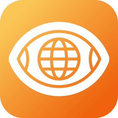 Göz. Web simgesi basit illüstrasyon 