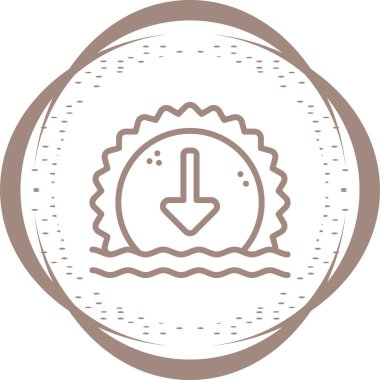  Gün batımı web simge vektör çizim  