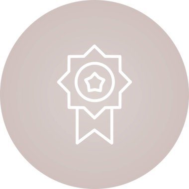 Moda düz biçimli Madalya Simgesi beyaz arkaplanda izole