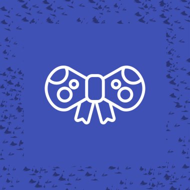 kurdeleli yay simgesi, web illüstrasyonu