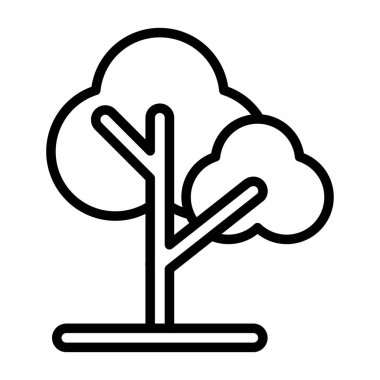 ağaç web simgesi, basit vektör illüstrasyonu 