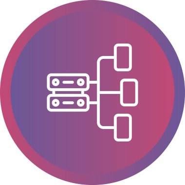 veritabanı. Web simgesi basit illüstrasyon 