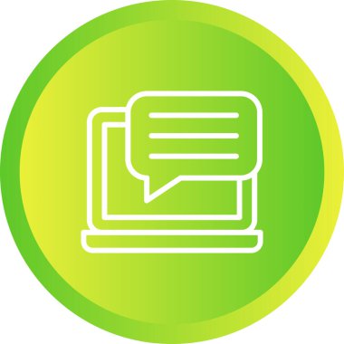 Canlı sohbet. Web simgesi vektör illüstrasyonu