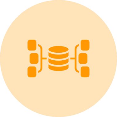 veritabanı. Web simgesi basit illüstrasyon