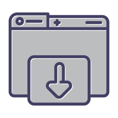 Web arayüzü simgesi ana hat biçiminde indiriliyor